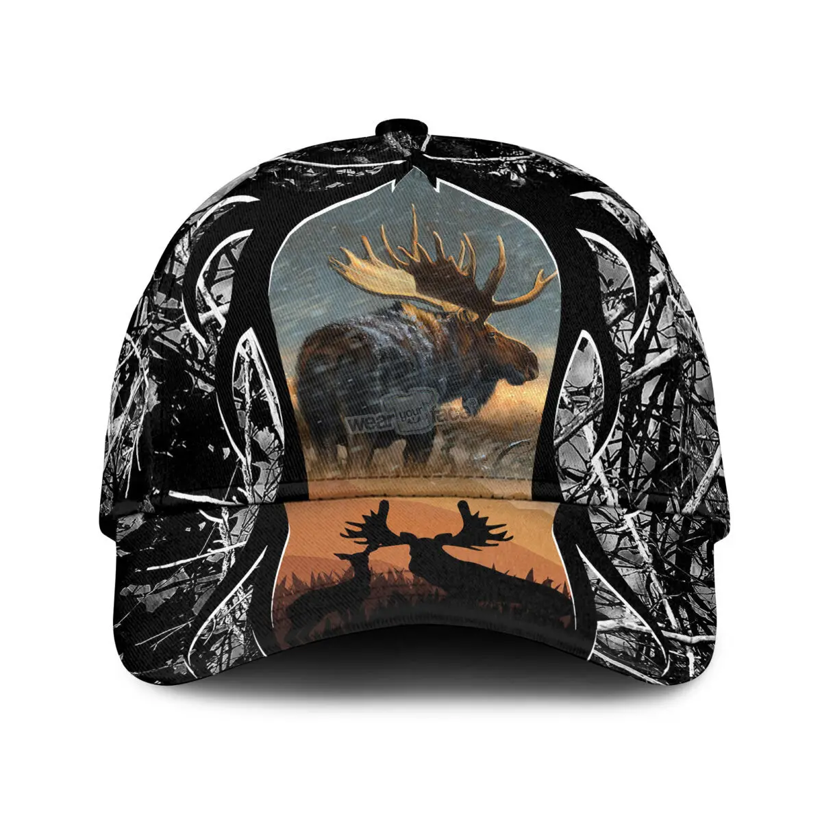 Duck Hunting Fishing Man Rhinoceros Baseball Cap Printed Snapback Hat Unisex Adult Hip Hop Headwear Outdoor Casual Sun Visor