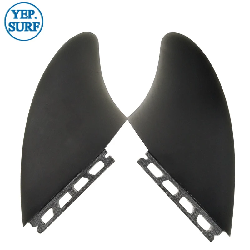 

Surf Fins and SingleTabs, Doubletable 2, Keel Fins, TinfinsetKeel Fin Set, Black, Blue Color Fins, Surfboard Fins