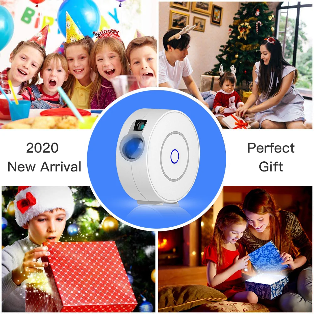 Tuya Smart Star Projector WiFi Laser Starry Sky Projector Waving Night Light Led Colorful APP Wireless Control Alexa Compatible