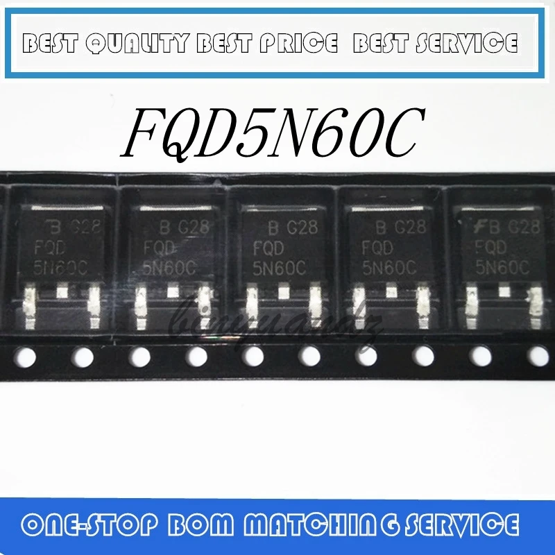 10 قطعة/الوحدة جديد FQD5N60C FQD5N60 5N60C 2A600V إلى-252 MOS تأثير الحقل أنبوب