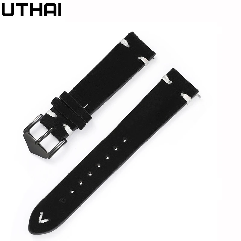 High-end leather watch strap 20mm 22mm Samsung strap Huawei watch strap Watchband UTHAI Z79