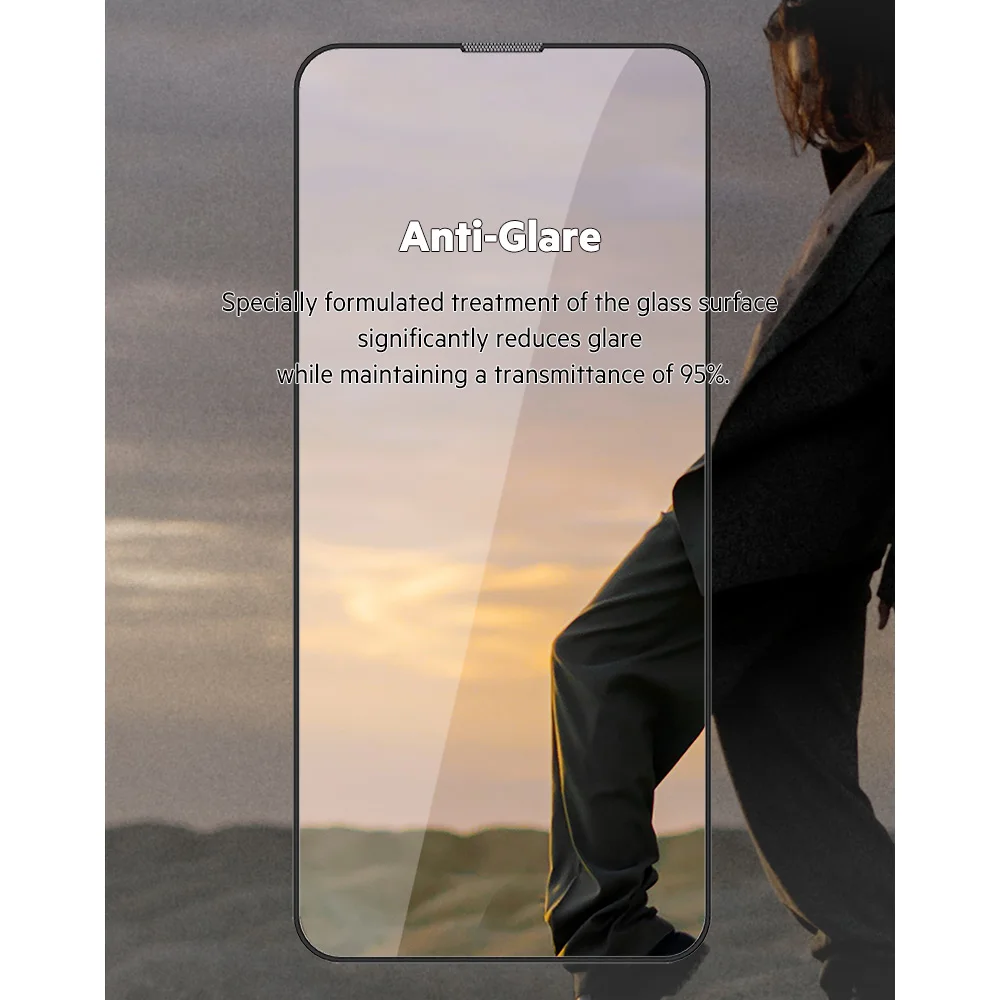 New JCPAL Speaker Dust Cover Tempered Glass Ultra Clear Screen Protector Anti-Glare Full Cover Edge for iPhone 13 Pro Max mini