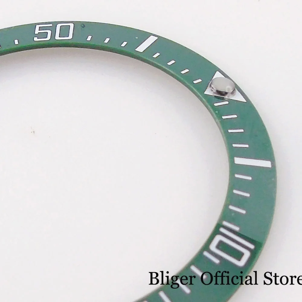 39.8mm*31.6mm Olive Green/Deep Olive Green Slope Watch Ceramic Insert for SUB/GMT Watch