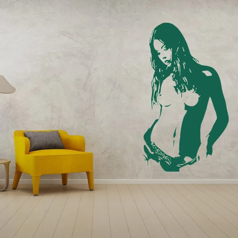 Sexy Body Topless Woman Mural  Wall Decal Aesthetics Sticker For Home BedRoom Decoration 4578