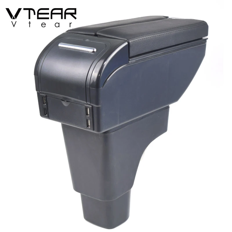 Vtear السيارات مسند الذراع صندوق الجلود حصيرة مركز وحدة التحكم حقيبة للتخزين اكسسوارات السيارات التصميم الداخلي لنيسان داتسون ريدي الذهاب الأحمر #4