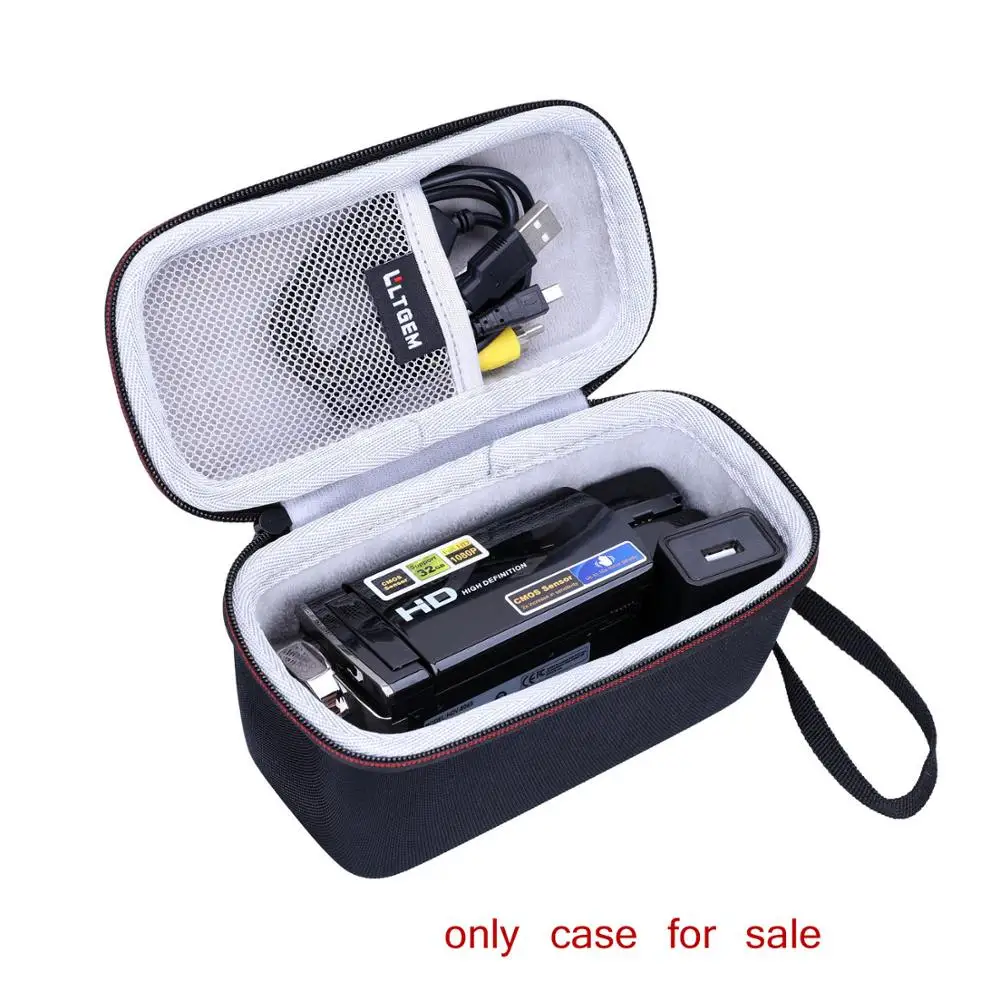 LTGEM Black EVA Hard Case for Video Camera Camcorder Digital YouTube Vlogging Camera Recorder Kicteck Full HD 1080P 15FPS 24 MP