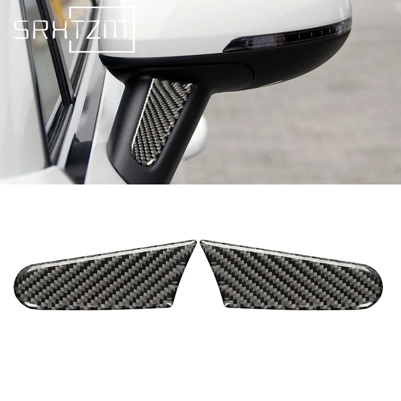 For Porsche Macan Carbon Fiber Rearview Mirror Vehicle Decoration Anti-Scratch Epoxy Protector Sticker Cover Trim Auto