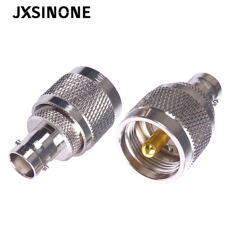 

JXSINONE 1PC BNC Female Jack to UHF PL259 Male Plug RF Adapter Nickel Plated Copper Connector Coaxial For Radio Antenna Aerial