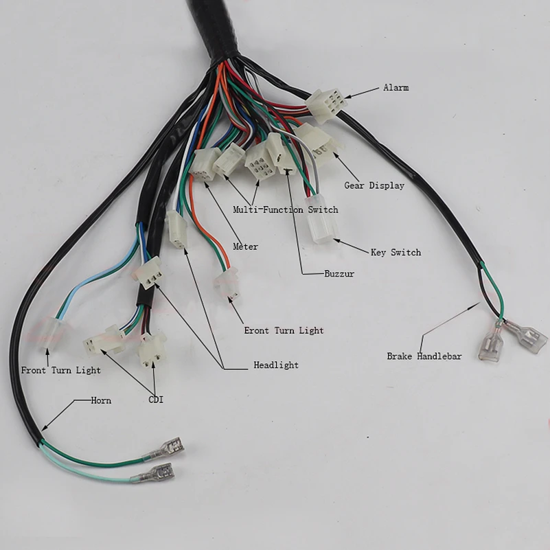 Full Wiring Harness Loom Ignition Coil CDI For 150cc 200cc 250cc 300cc Zongshen Lifan ATV Quad Buggy Electric Start AC Engine