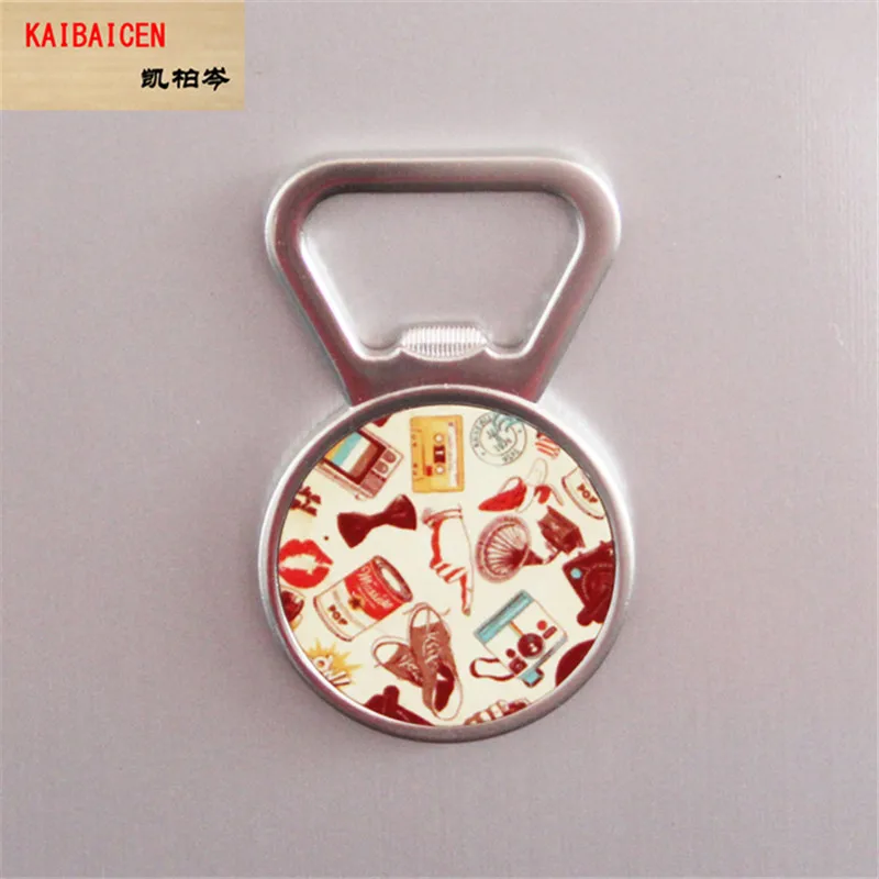 

200pcs bottle opener blank Sublimation heat press diy Fridge magnet bottle opener with Metal plate