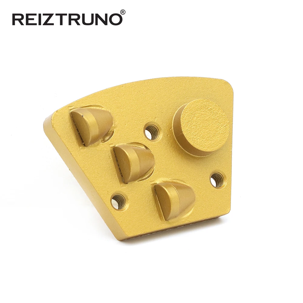 REIZTRUNO trapezowy diamentowy metalowy podłogowy tarcza szlifierska jeden segment i 3*1/2 PCD szlifierka do posadzek betonowych na narzędzie do usuwania żywicy epoksydowej