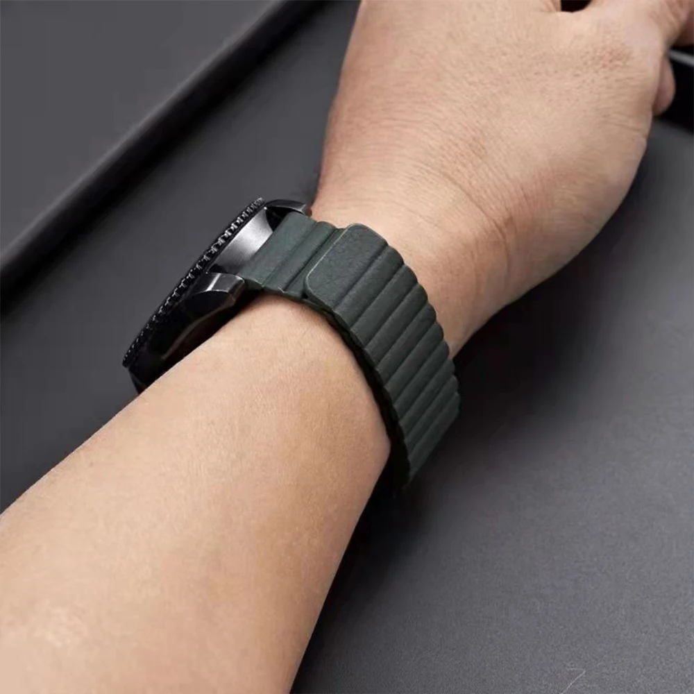 Magnetic Leather Band for Xiaomi Mi Watch Color Strap Bracelet for Xiaomi Smartwatch Color Sports Edition Replacement Watchband image 2
