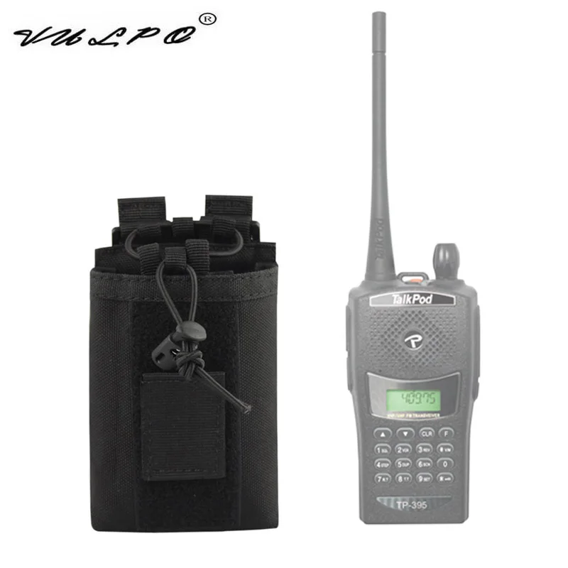 VULPO Outdoor Nylon Molle interphone Pouch Tactical Molle Radio Walkie Talkie Holder Bag Pocket