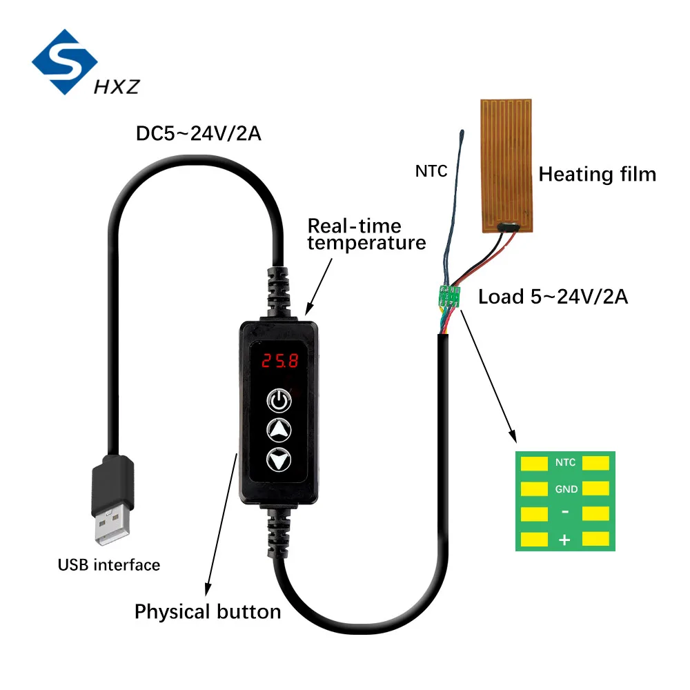 DC5 ~ 24V 2A W-3301 البسيطة ترموستات W3301 أداة التحكم في درجة الحرارة مزودة بمؤقت 1 M كابل