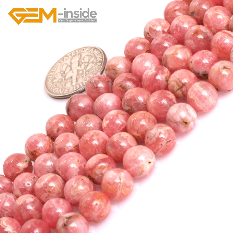 Natural AAA Grade 3/4/5/7mm Genuine Pink Argentina Rhodochrosite Precious Stone Beads for Jewelry Making Creative Gift Wholesale