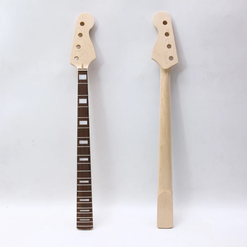 B13 Right Hand 4 STRING  Bass Guitar Neck 20 Fret 34 Inch Maple Rosewood BLOCK  Inlay   Nut width 38 heel  width mm 64mm