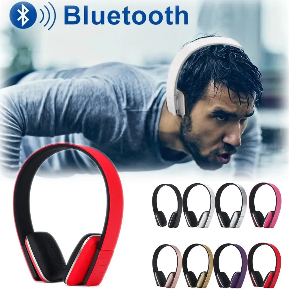 Wireless Headphone Noise Cancelling Stereo Music Sport Headset Built-in Microphone for Android iOS Smartphones Tablet