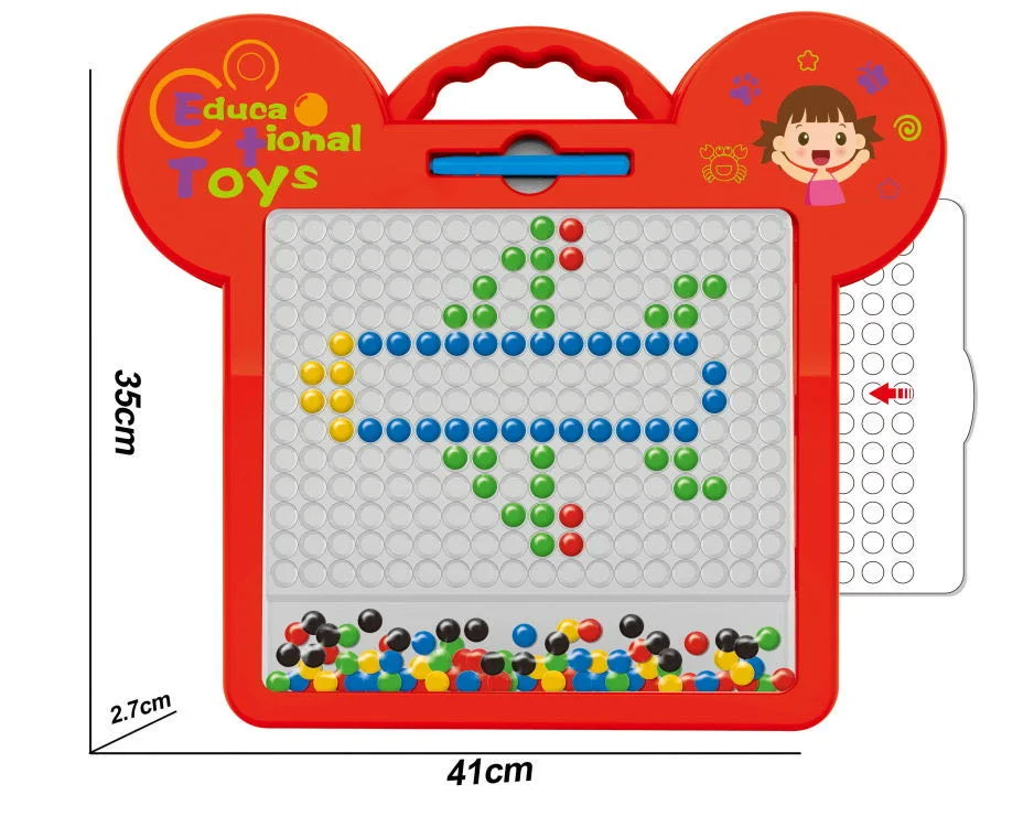 magnetic drawing board magpad dots Magnet Beads Board Drawing Toys Colorful Memo Board with Stylus Pen educational toys