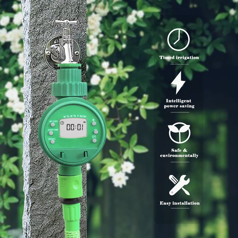 NBBX 6608 Garden Watering Timer Automatic Electronic Water Timer Home Programmable Hose Faucet Watering Timer Autoplay Irrigator