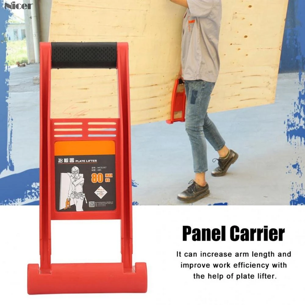 Trasportatore di pannelli giganti movimentazione di pannelli di legno 80kg carico pannello portautensili pinza maniglia per cartongesso copriletto in compensato per il trasporto