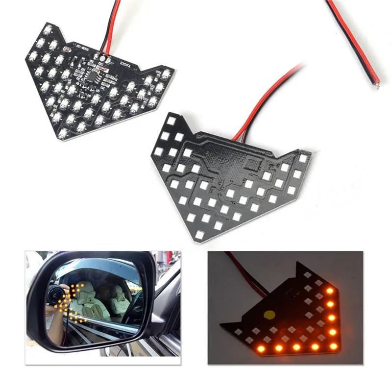 1pc 33 SMD LED Car LED Rearview Mirror Light for Arrow Panel for Car Rear View Mirror Indicator Turn Signal Lamp Car Accessories