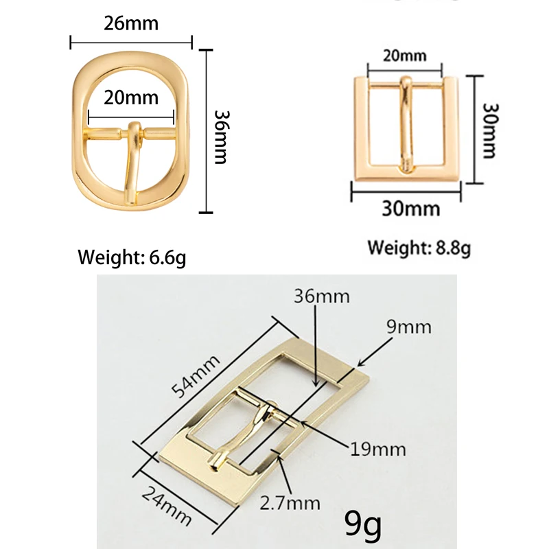 Meetee 5/10pcs 20mm Metal Pin Buckle Watch Strap Adjust Buckles DIY Belt Clasp Bags Webbing Needle Hook Decor Button Accessories