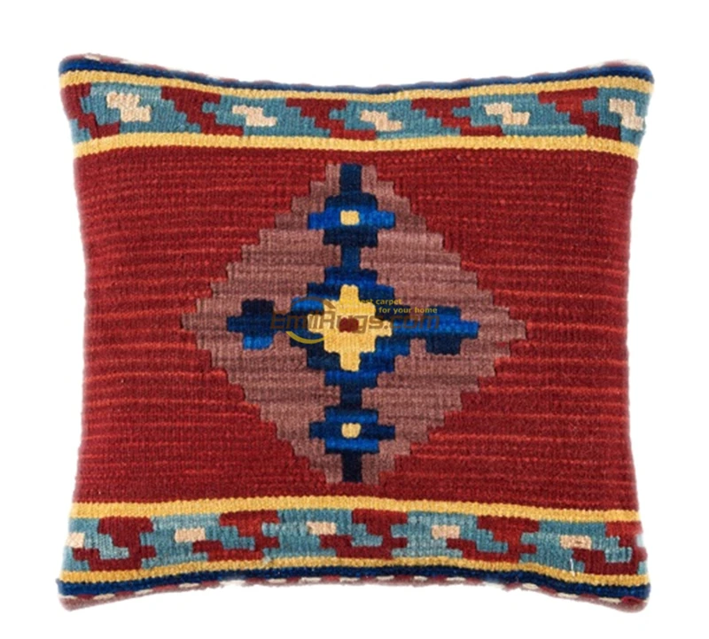 luxury pillow covers Kilim  Wool Handmade Hand Woven Wool Fancy Couch Throw Interior Decoration