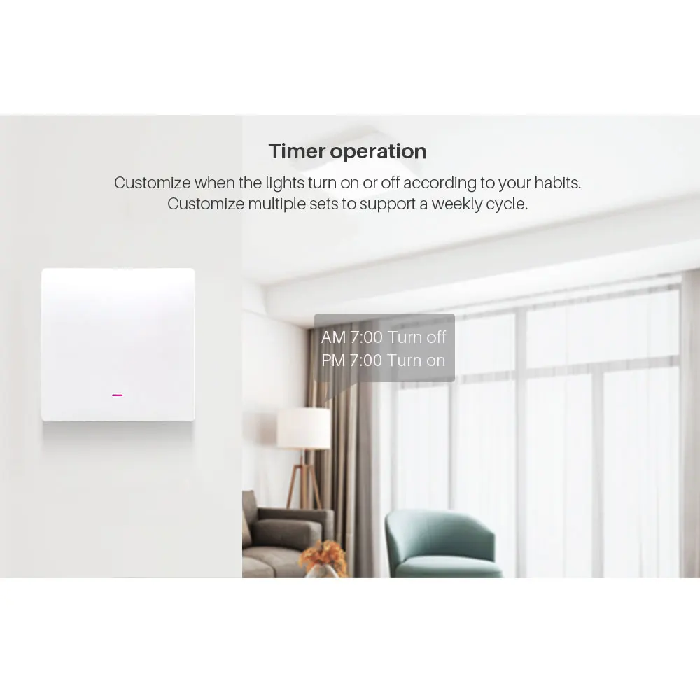 Tuya Smart Life WiFi  Switch Plush Button Switch AC 100-240V 2400W Automation Voice Control Works With Alexa Google Home