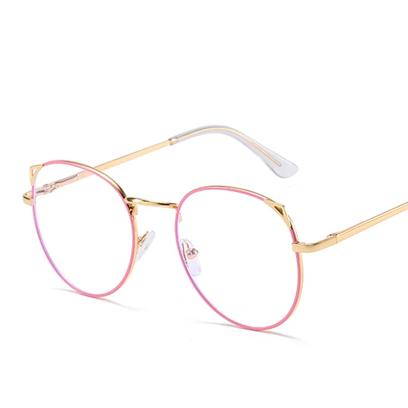 

2021 New Cat Ear Reading Glasses Anti-blue Light Flat Mirror Female Cute Myopia Girl Finished Myopia Glasses Anteojos Miopes