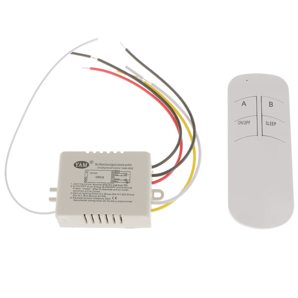 Kualitas Tinggi 2 Way Wireless SMART Lampu Lampu RF Remote Control Switch Receiver + Emitor 220V