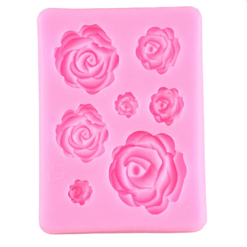 Rose Flower Silicone Molds Chocolate Confeitaria Candy Fondant Mold Wedding Cupcake Topper DIY Cake Decorating Tools