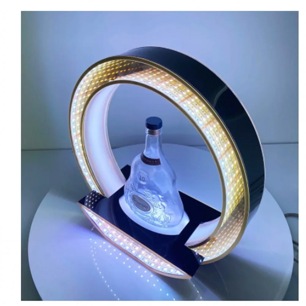 

Wholesale LED Lighted Champagne Bottle Glorifier Reflect mirror Fulcolor Rechargeable