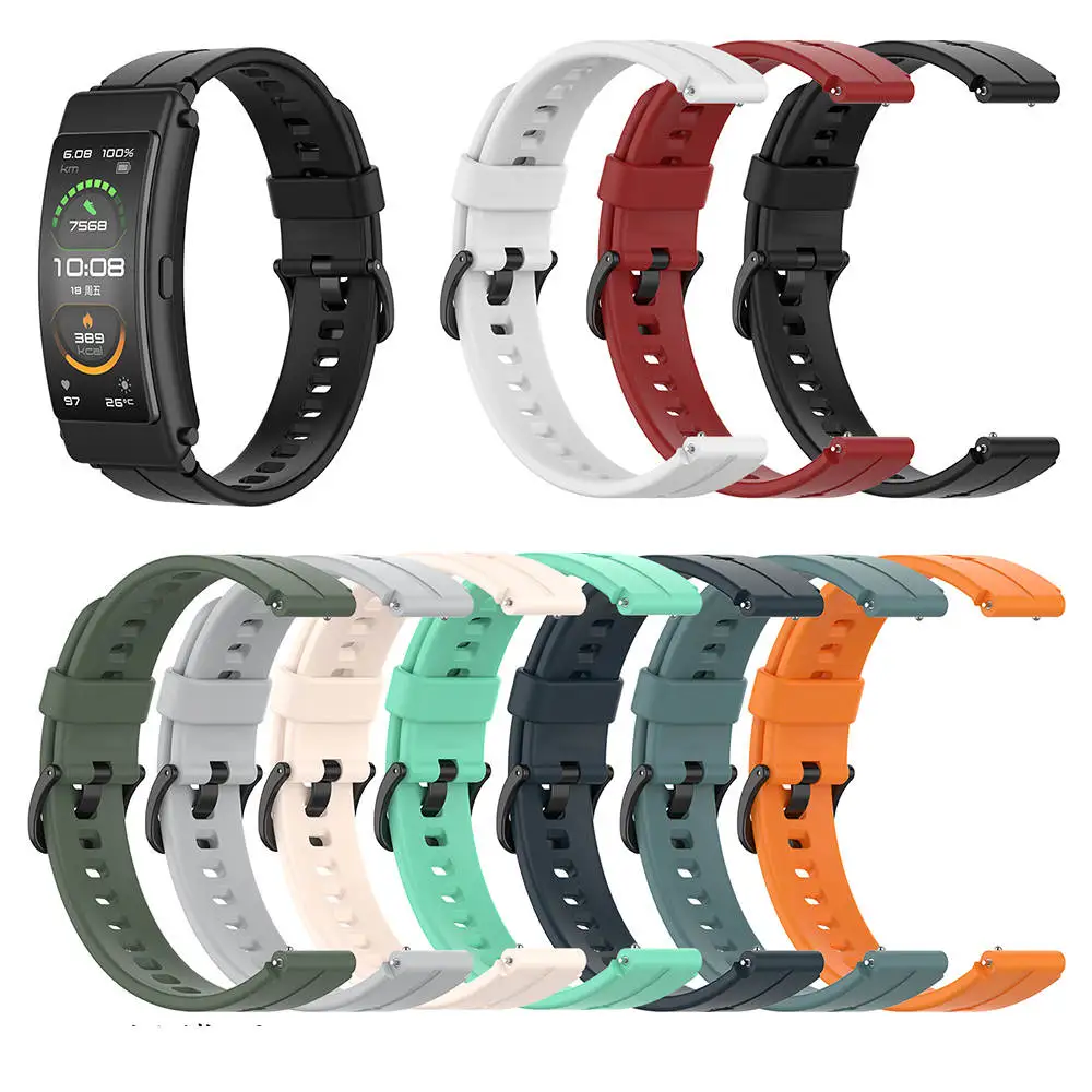 Sport Silicone Watch Strap para Huawei TalkBand, Smart Band, Pulseira, Pulseira, B7, B3, B4, 16mm