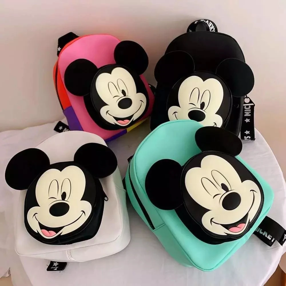 Anime Figure Disney Mickey Mouse Bacpack Children\'s Bag Minnie Pattern Backpack Fashion School Bags Kids Small Travel Bag Gifts