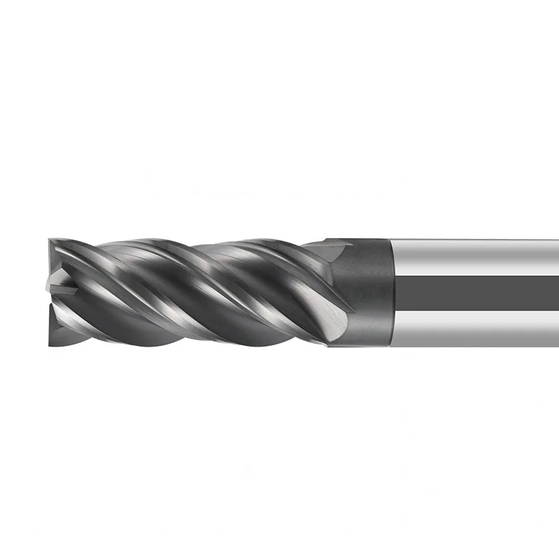 HRC 70 fresa in metallo duro integrale in acciaio inossidabile lega di titanio fresa speciale fresa frontale ad alta durezza 4 flauti 6mm 4mm12mm