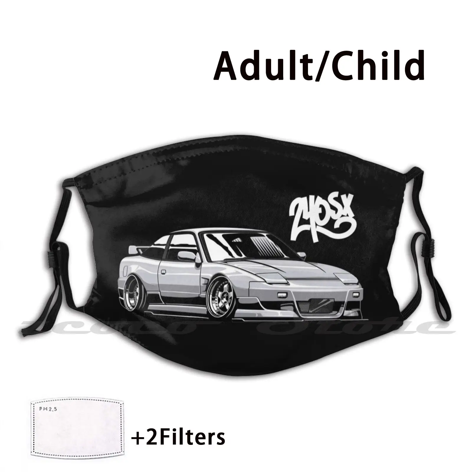 

Nissan 240Sx White Custom Pattern Washable Filter Pm2.5 Adult Kids Mask Nissan 180Sx 200Sx 240Sx Silvia Zenki Kouki Schassis