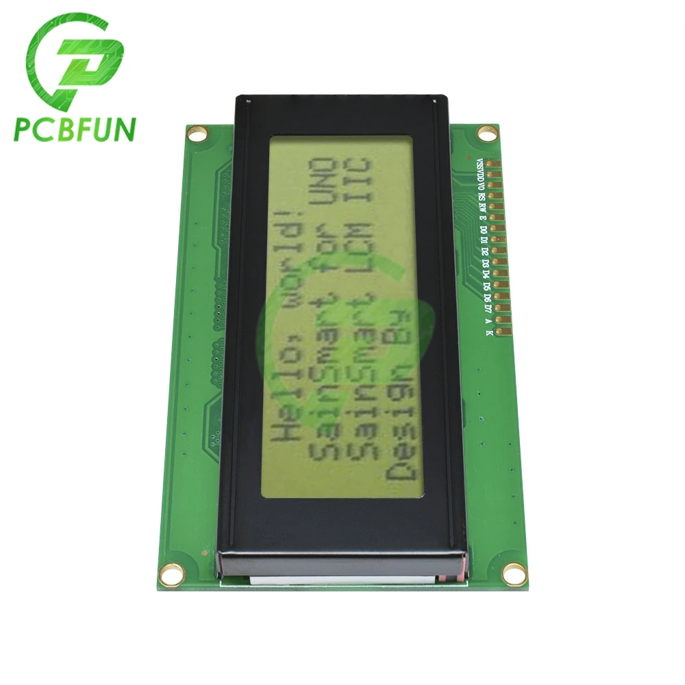 Imagem -06 - Módulo de Exibição Lcd de 20x4 Caracteres Novo Módulo de Retroiluminação Amarela com Texto Preto de 2004 204 e 20 Caracteres para Arduino 5v com Controle