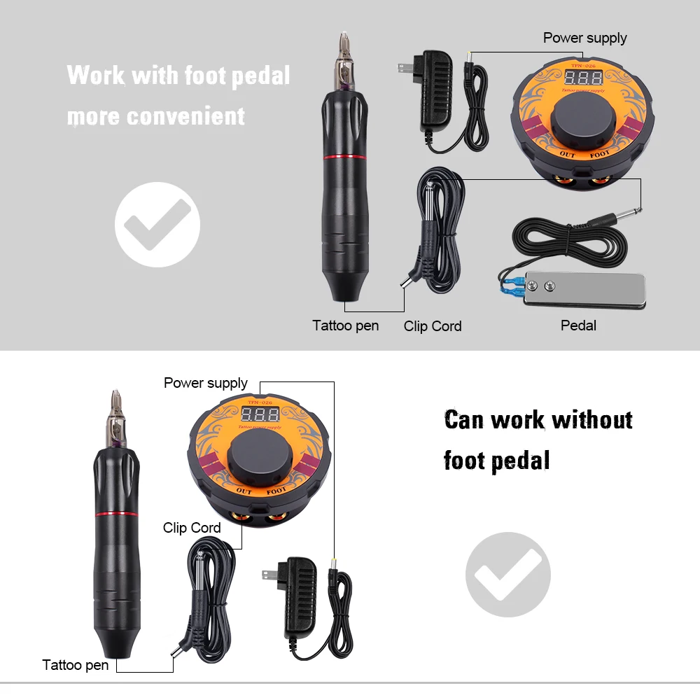 Kit complet de Machine à tatouer avec Mini alimentation puissante, stylo rotatif professionnel, meilleure vente