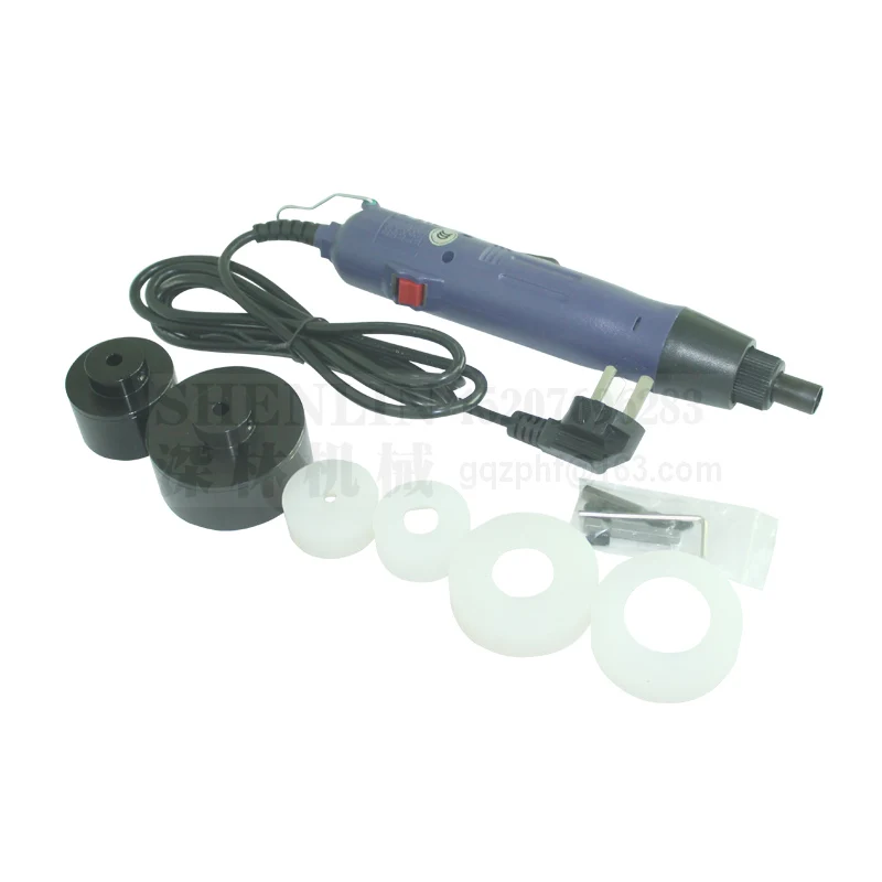 SHENLI-máquina de tapado de botellas, taponadora eléctrica púrpura, velocidad de potencia ajustable, herramienta de cierre de botellas, 5-25kg/fcm, SG1550