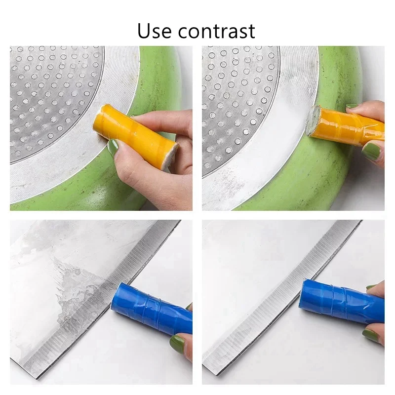 Useful Magic Cleaning Brush Stainless Steel Rod Magic Stick Metal Rust Remover Useful for Cooktop Pot Eraser Kitchen Clean Tools