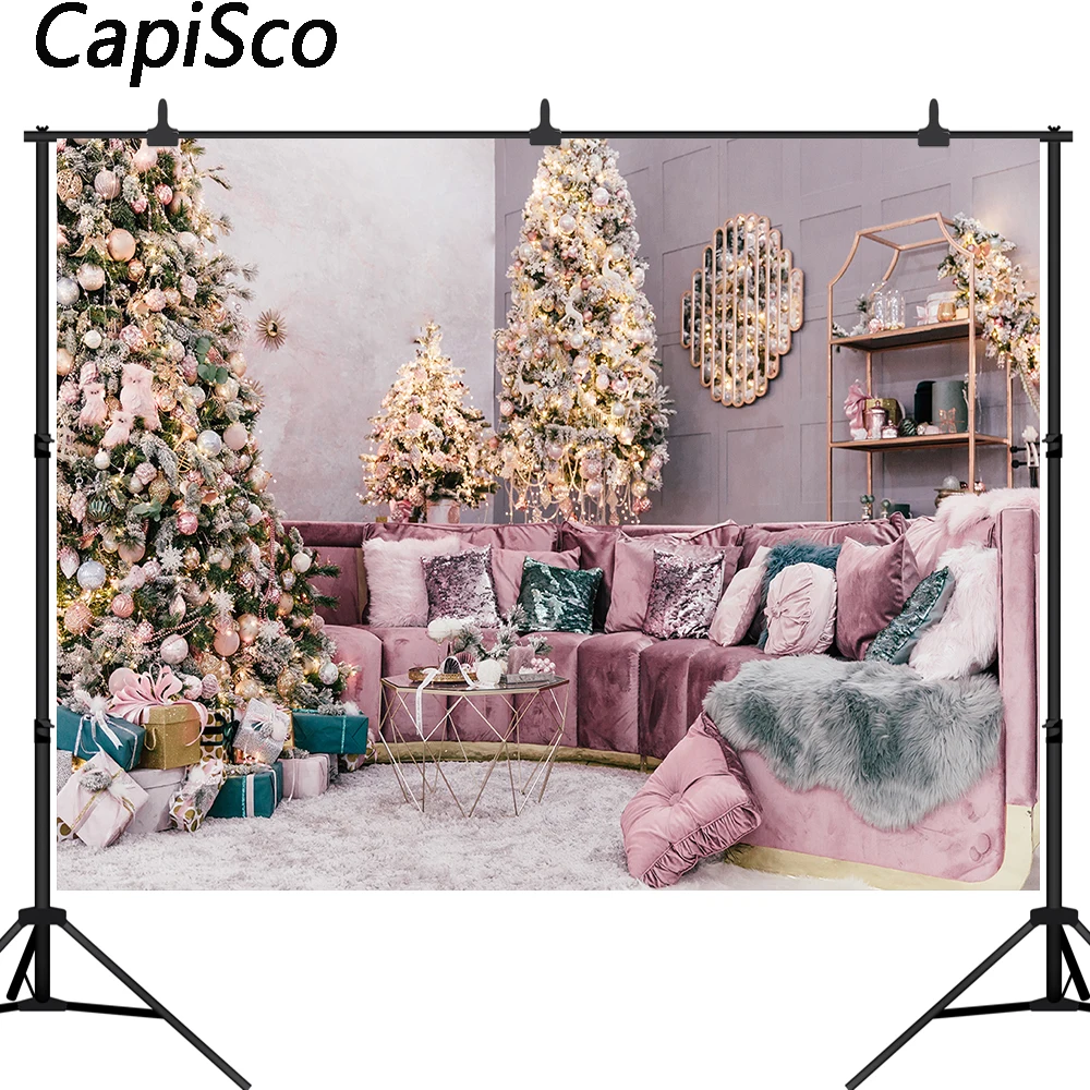 

Capisco Photography Backdrop Luxurious Aristocratic Interior Style Background Sofa Boudoir Christmas Party Booth Shoot Studio