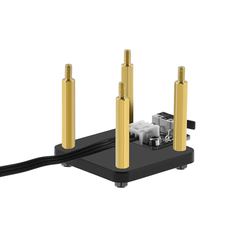 Accesorios de bricolaje para impresora 3D, interruptor de límite del eje Z con interruptor de microtoque de línea con placa de montaje acrílica