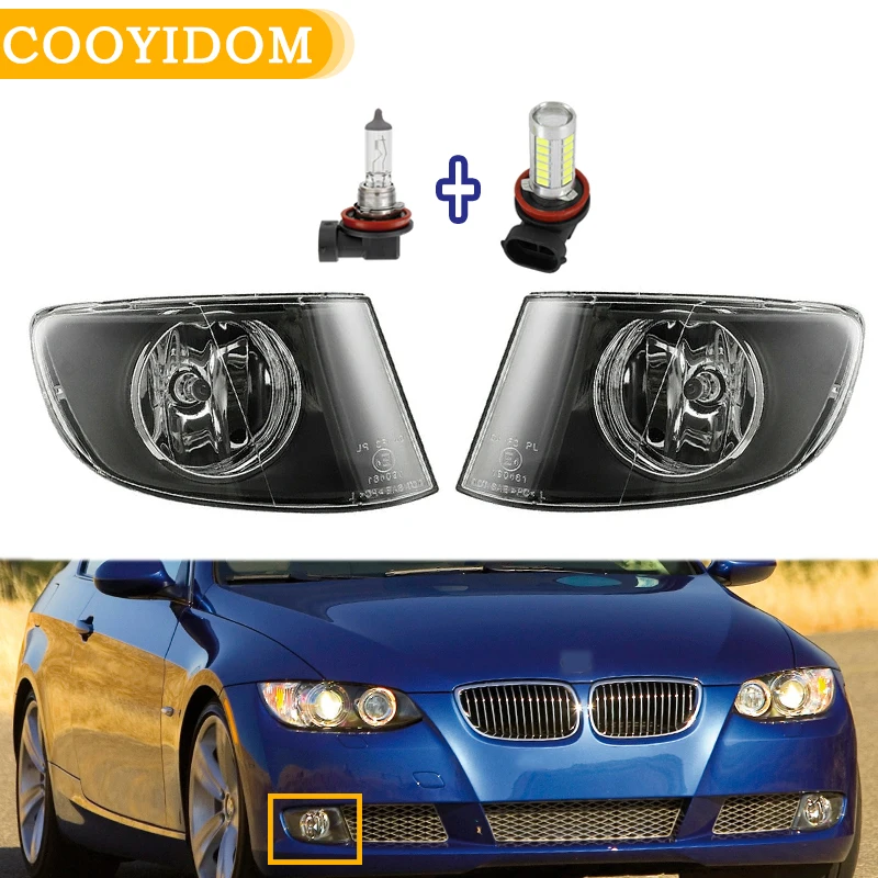 

Front Bumper Fog Car Lights Fog lamp bulb H8 12V 35W Foglight For BMW E92 2007-2013 63176937465 63176937466 Fog Lamp Assembly