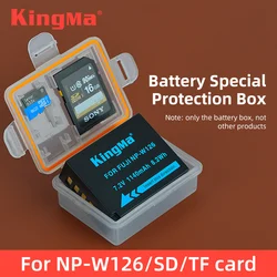 KingMa NP-W126 Battery Holder Box Battery Storage Case For FUJIFILM NP-W126 Battery XT2 XT10 XT20 XT30 XT100 XH1 X100F XA2