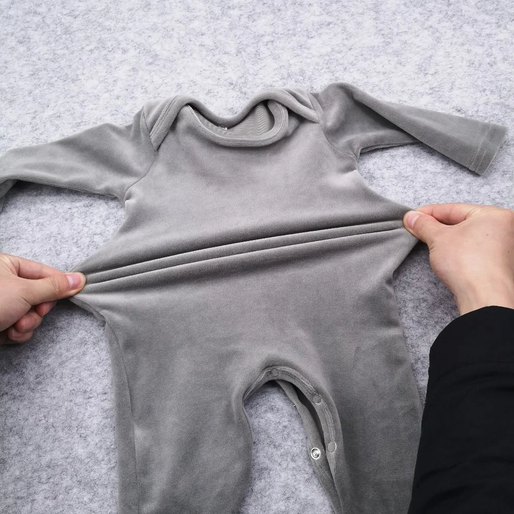 Newborn Baby Boys Girls Long sleeves Jumpsuits 2019 Soft Warm Velvet Stretches Footies Baby Romper Bodysuits Outfits Clothes