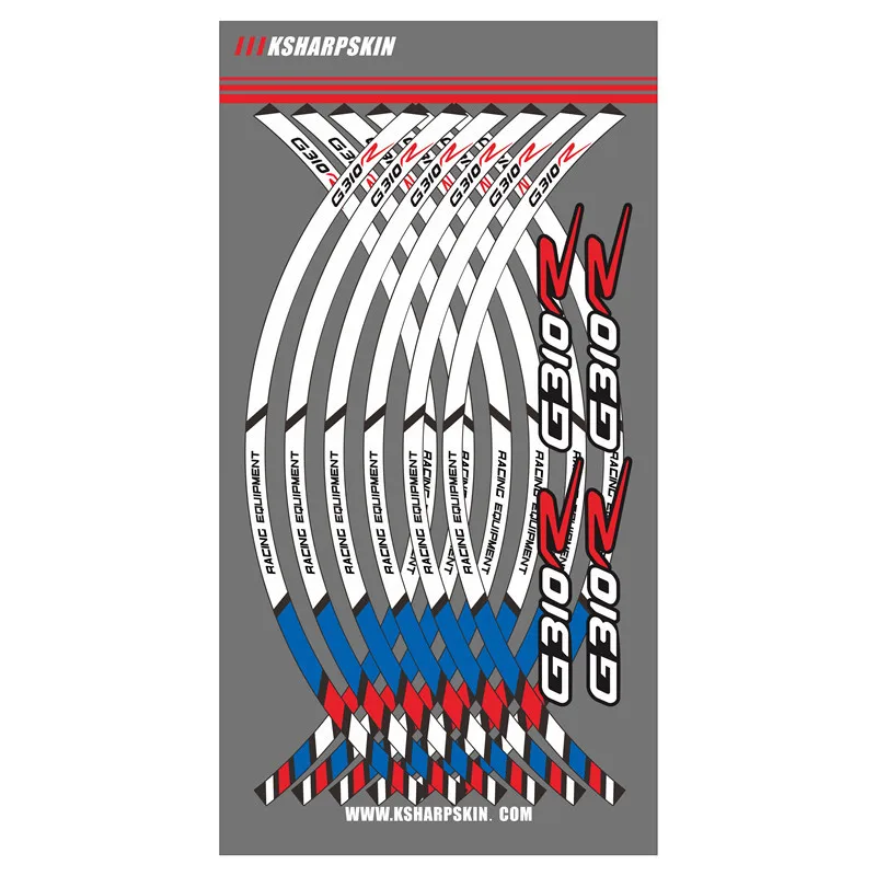 12 полосок, наклейка на колесо мотоцикла, Светоотражающая полоса на обод, внешний обод, аксессуары, стикеры, наклейки для BMW G310R