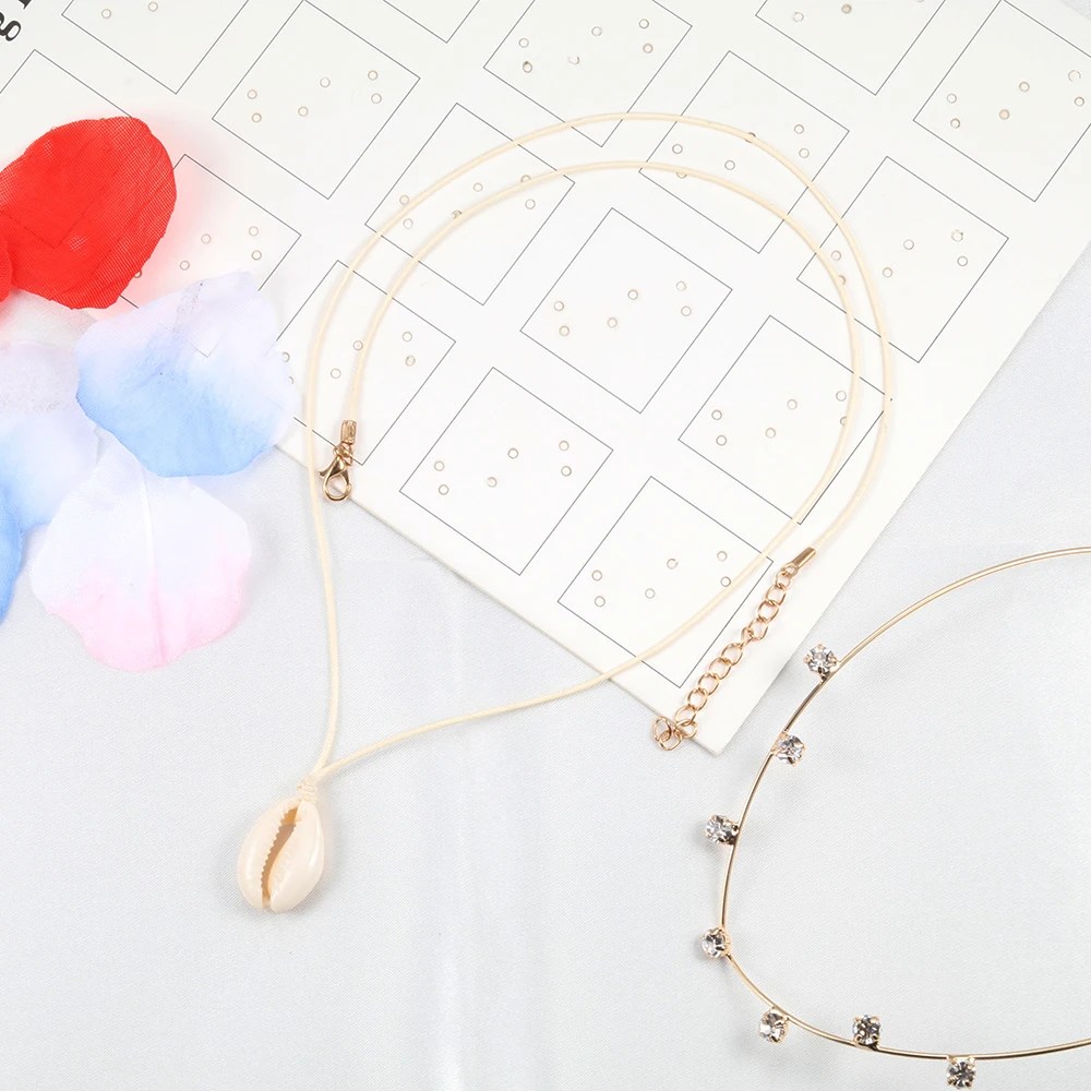 Charm shell necklace Jewelry Lady Handmade Shell Clavicle Necklace Seashell Choker Bohemian Vaction Style Femme Elegant Necklace