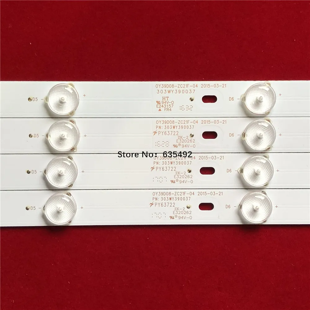 LED شريط إضاءة خلفي 8 مصباح ل LE39D71 LE39F51S OY39D08-ZC14F-04 OY39D08-ZC21F-04 303WY 390033   303 واي 390039   LED-39B350 LS390TU5P03