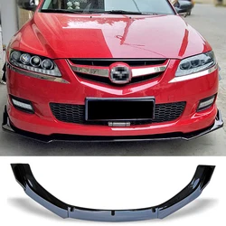 Gloss Black Front Lip Bumper Splitter Spoiler Skirt for Mazda 6 2006 - 2015 Car Exterior Body Kit Accessory