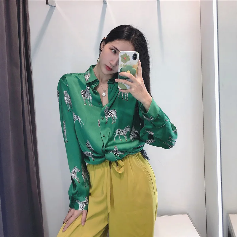 Women Chiffon Blouse Long Sleeve Leopard Print Shirts Vintage Office Ladies Tops Female Clothing 2022 Fashion Blusa De Mujer